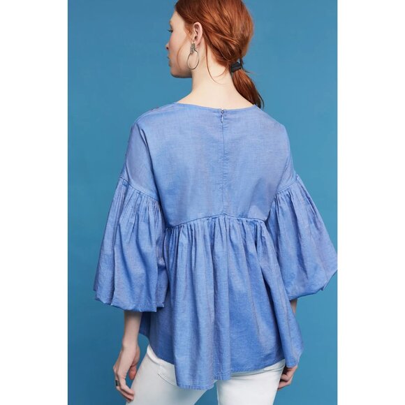 Hemant & Nandita Lianna Embroidered 100% Cotton Blouse Size Small - Picture 10 of 10